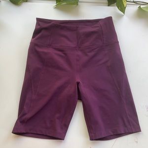 Girlfriend Collective Plum High-Rise Bike Shorts